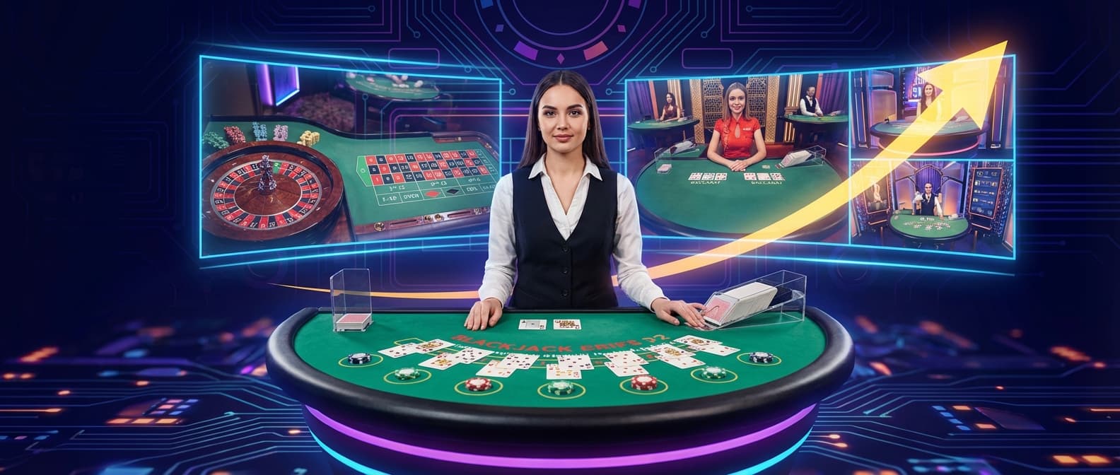 Live casino games banner